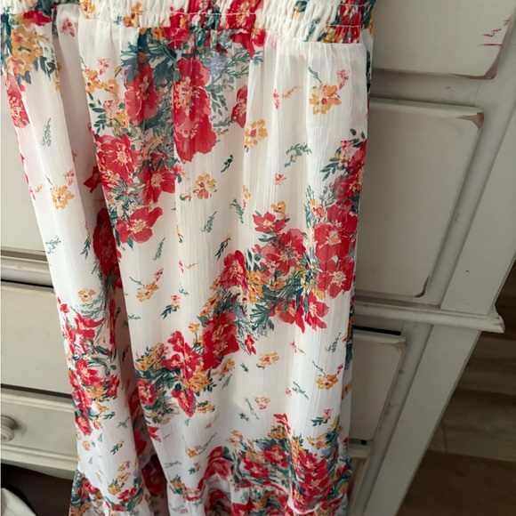 Maurices Floral Smocked Dress - Red and White - Picture 3 of 6